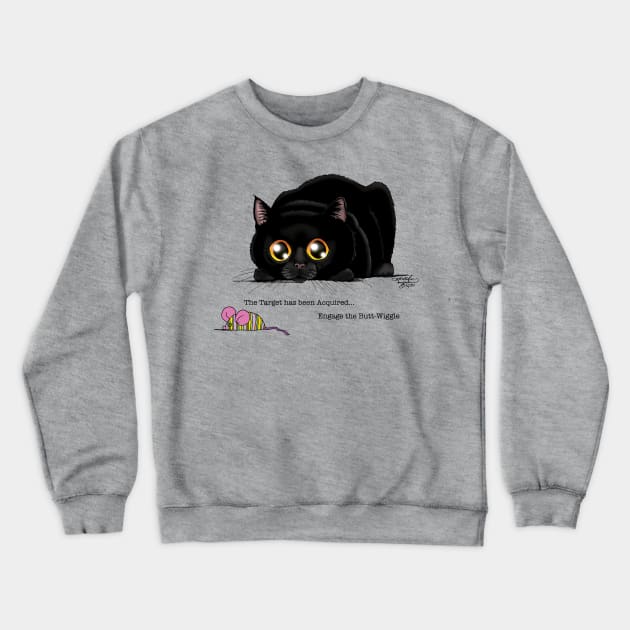 Kitty Butt-wiggle Crewneck Sweatshirt by tigressdragon